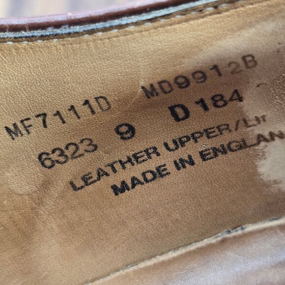 Polo Ralph Lauren Shoes Mens 9 D Brown Leather Benchmade England Dress Oxfords main image 4